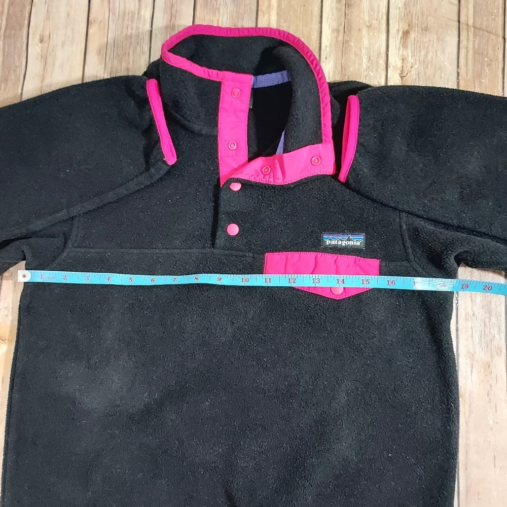 Patagonia Synchilla black/pink Snap-T fleece pullover S - Picture 9 of 12
